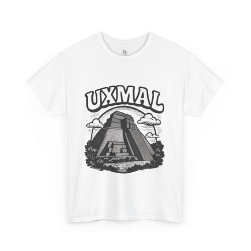 The Pyramid of the Magician - UXMAL -  Vintage Style T-Shirt